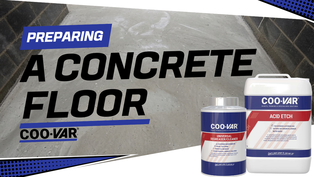Preparing to paint a concrete floor