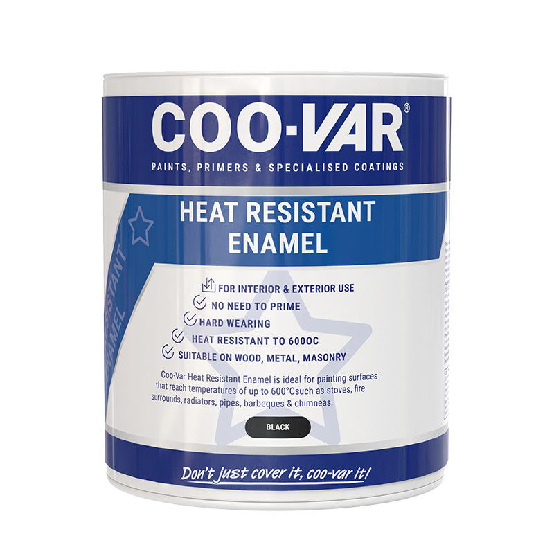 Heat resistant black enamel paint