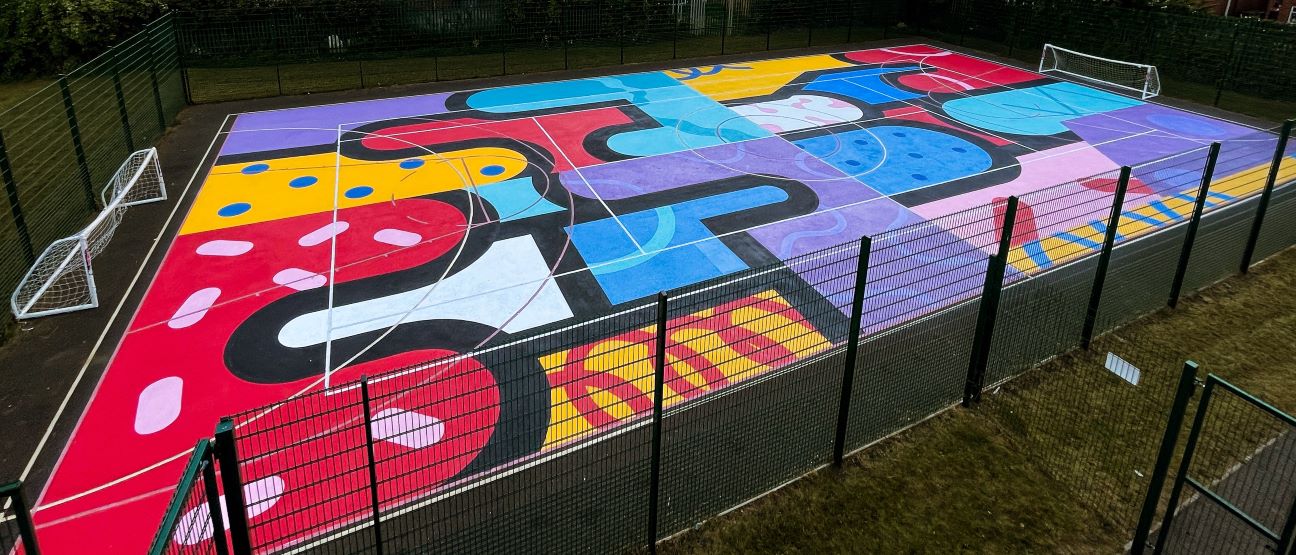 Lincoln Mural with Suregrip - School Playground